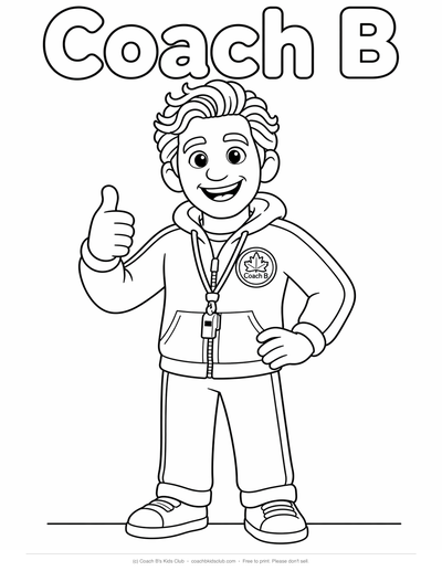 Thumbs Up — Coach B coloring page