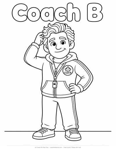 Puzzled, Coach B coloring page