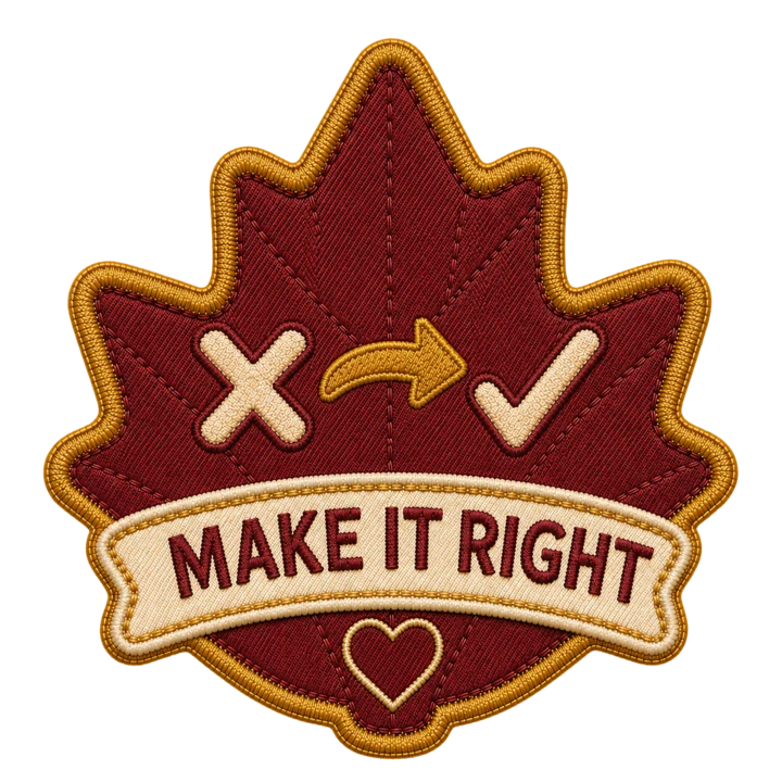 Make It Right embroidered Power Leaf