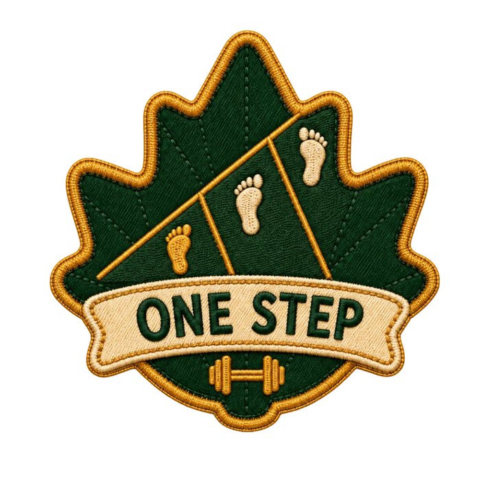 One Step embroidered Power Leaf