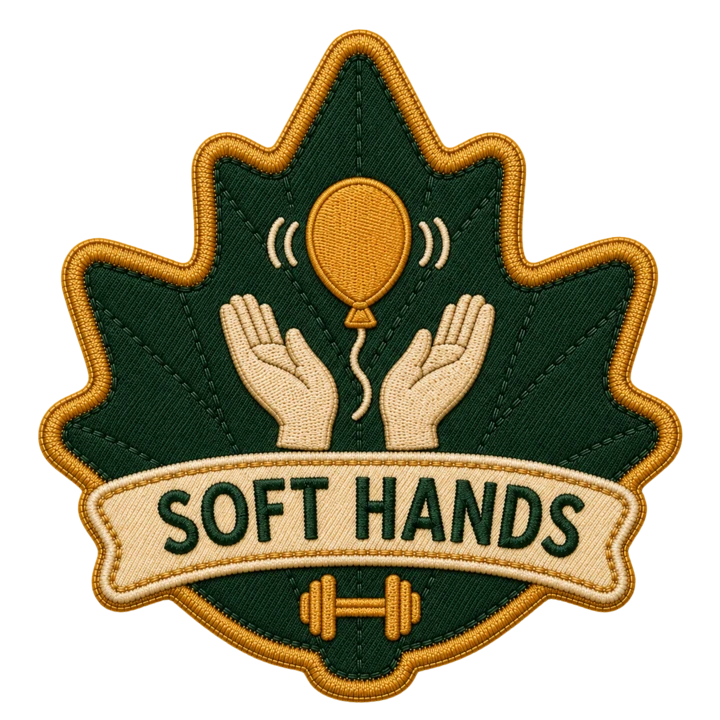 Soft Hands embroidered Power Leaf